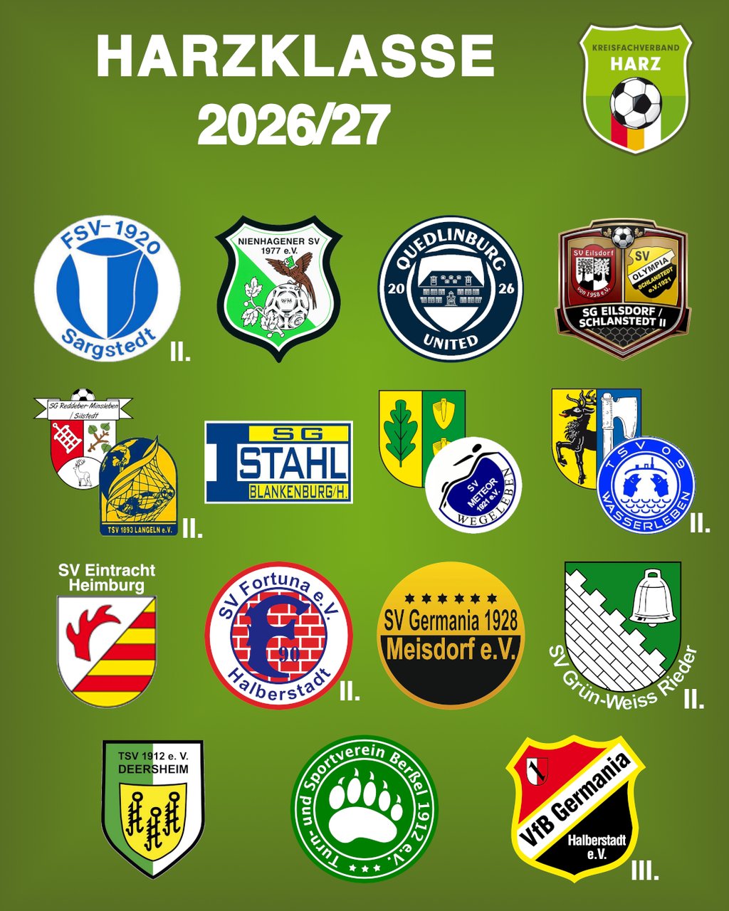 Staffel Harzklasse 2026/2027