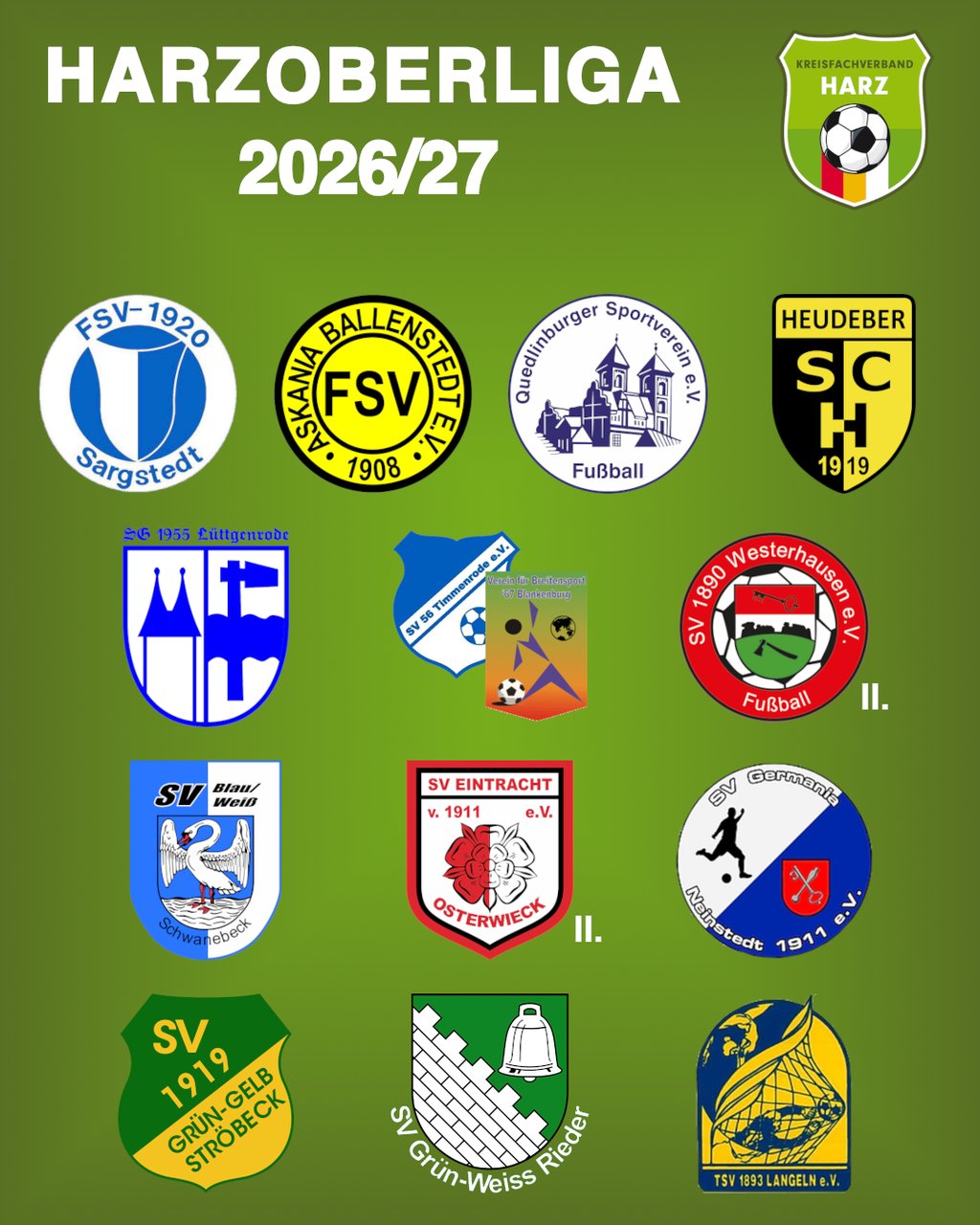 Staffel Harzoberliga 2026/2027